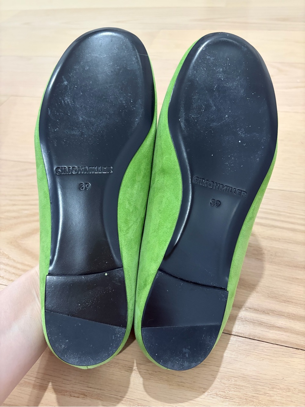 Simon Miller Riad Green Suede Slipper Mules - Picture 7 of 10
